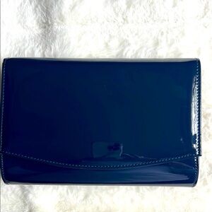 Glossy Navy Clutch.